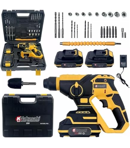 NAKASAKI Furadeira De Impacto Martelete Rotativo Perfurador 25V